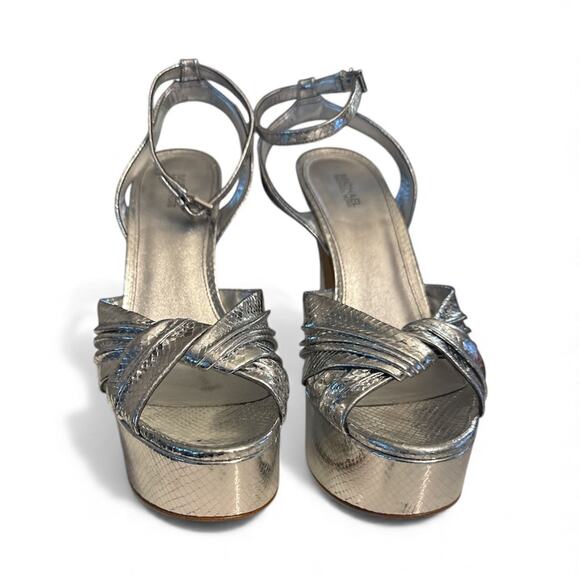 MICHAEL Michael Kors Selena Platform (Silver) Sandals SZ 9 - Picture 3 of 4